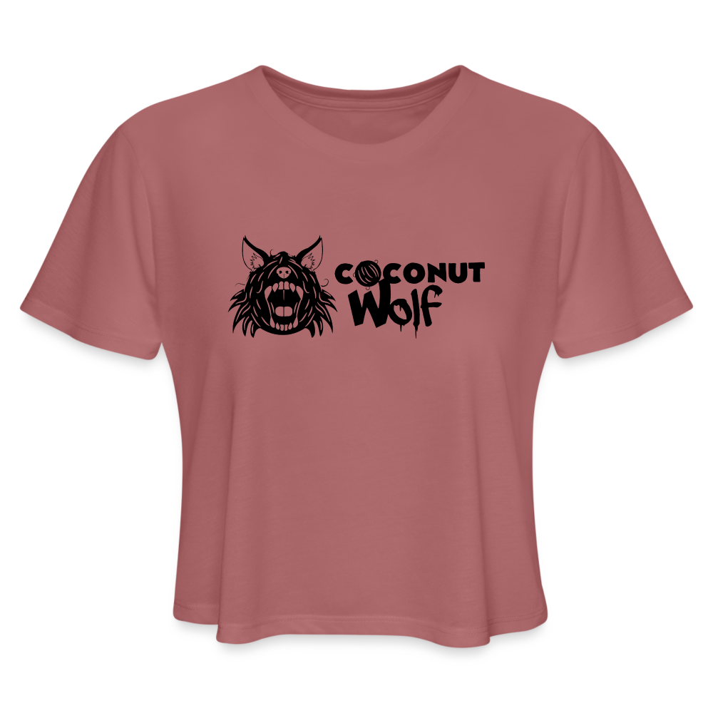 Coconut Wolf Women's Cropped Top T - mauve