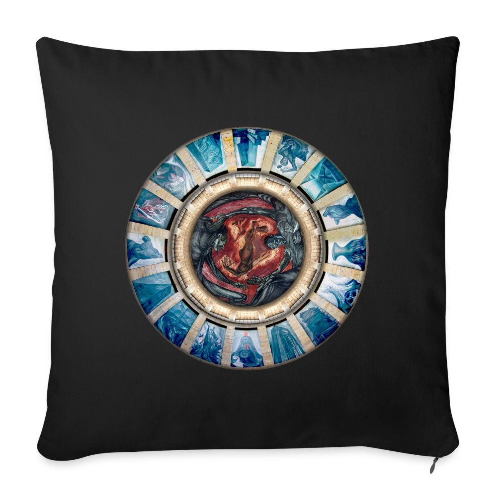 Cenotaph Throw Pillow Cover 18” x 18” - black