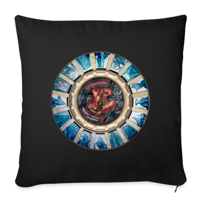 Cenotaph Throw Pillow Cover 18” x 18” - black