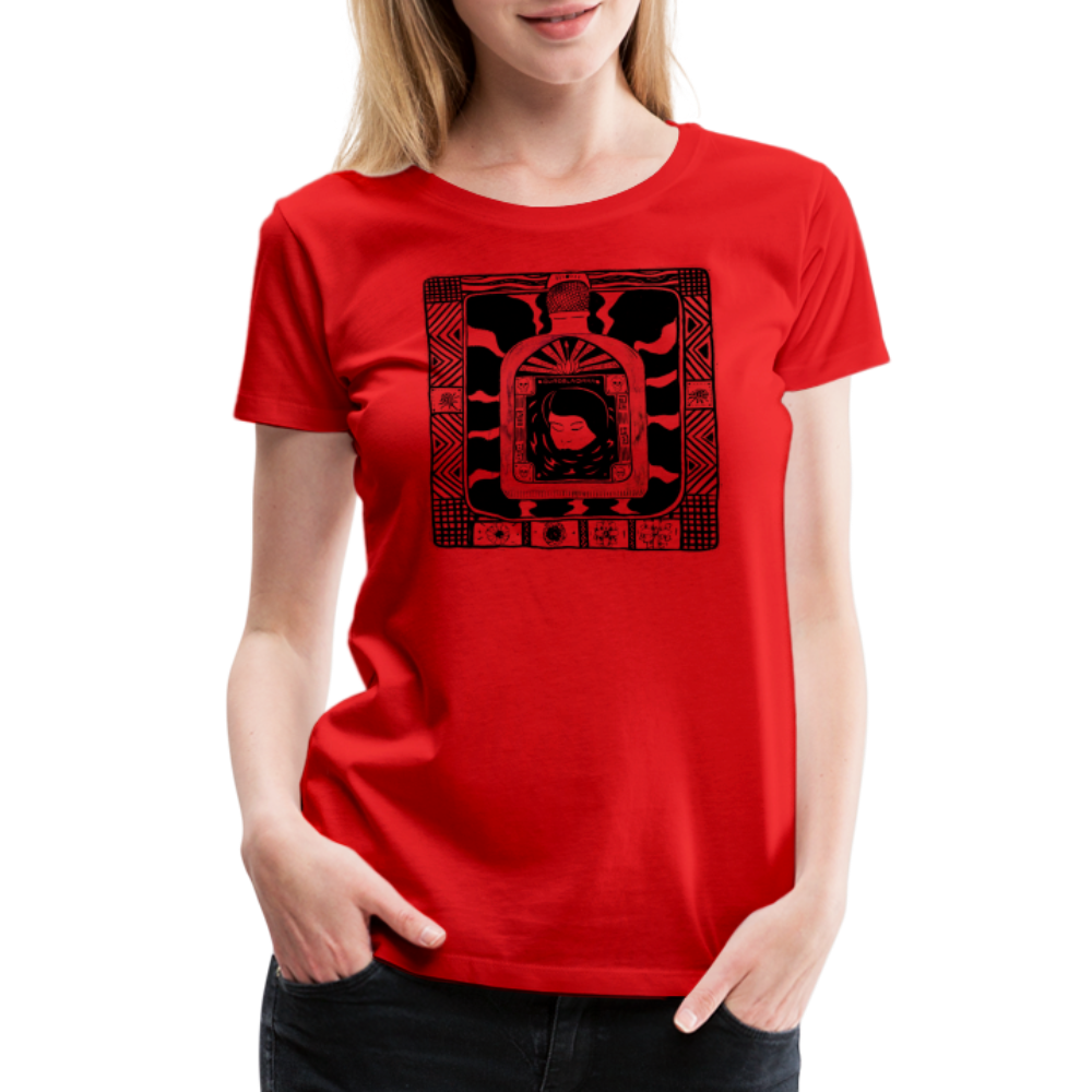 Guadalajara Black Ink Women’s Premium T - red