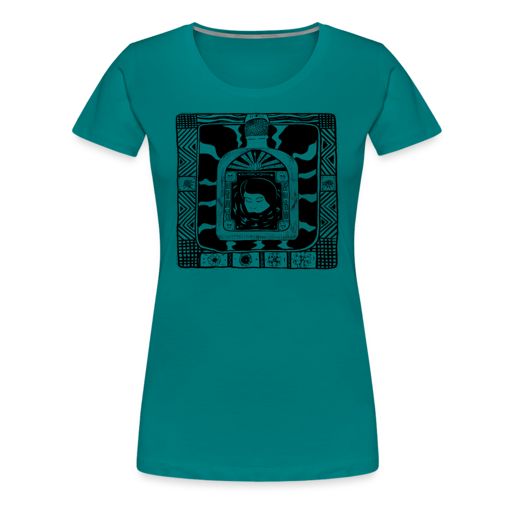 Guadalajara Black Ink Women’s Premium T - teal