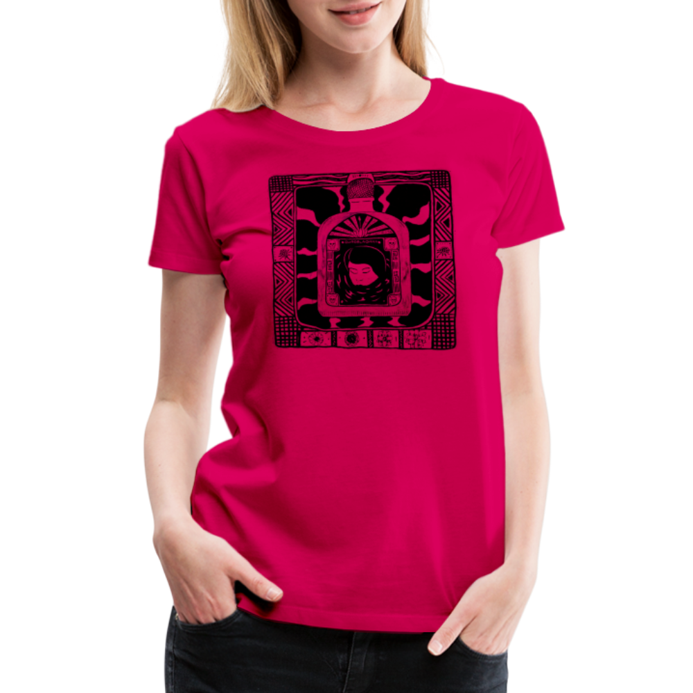 Guadalajara Black Ink Women’s Premium T - dark pink