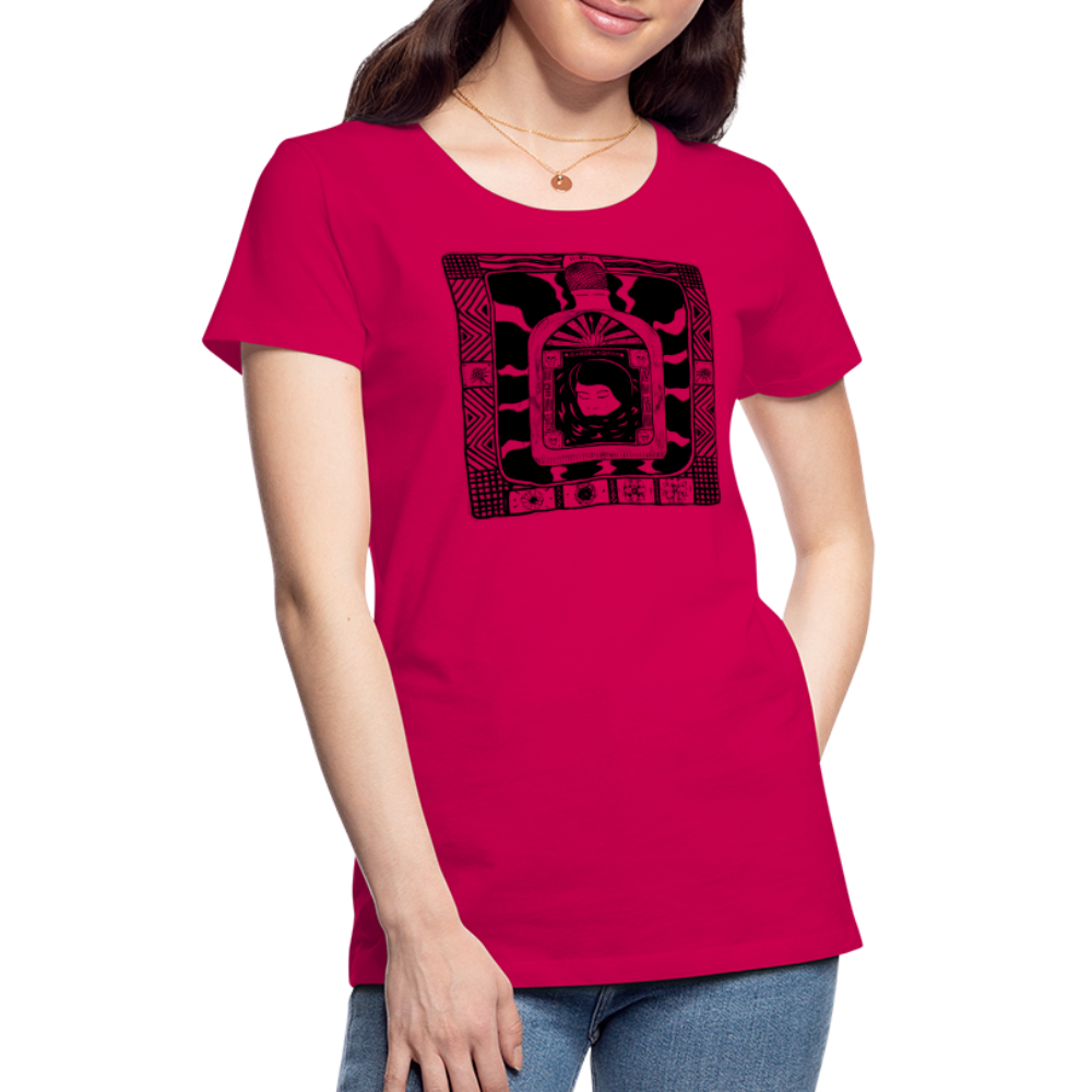 Guadalajara Black Ink Women’s Premium T - dark pink