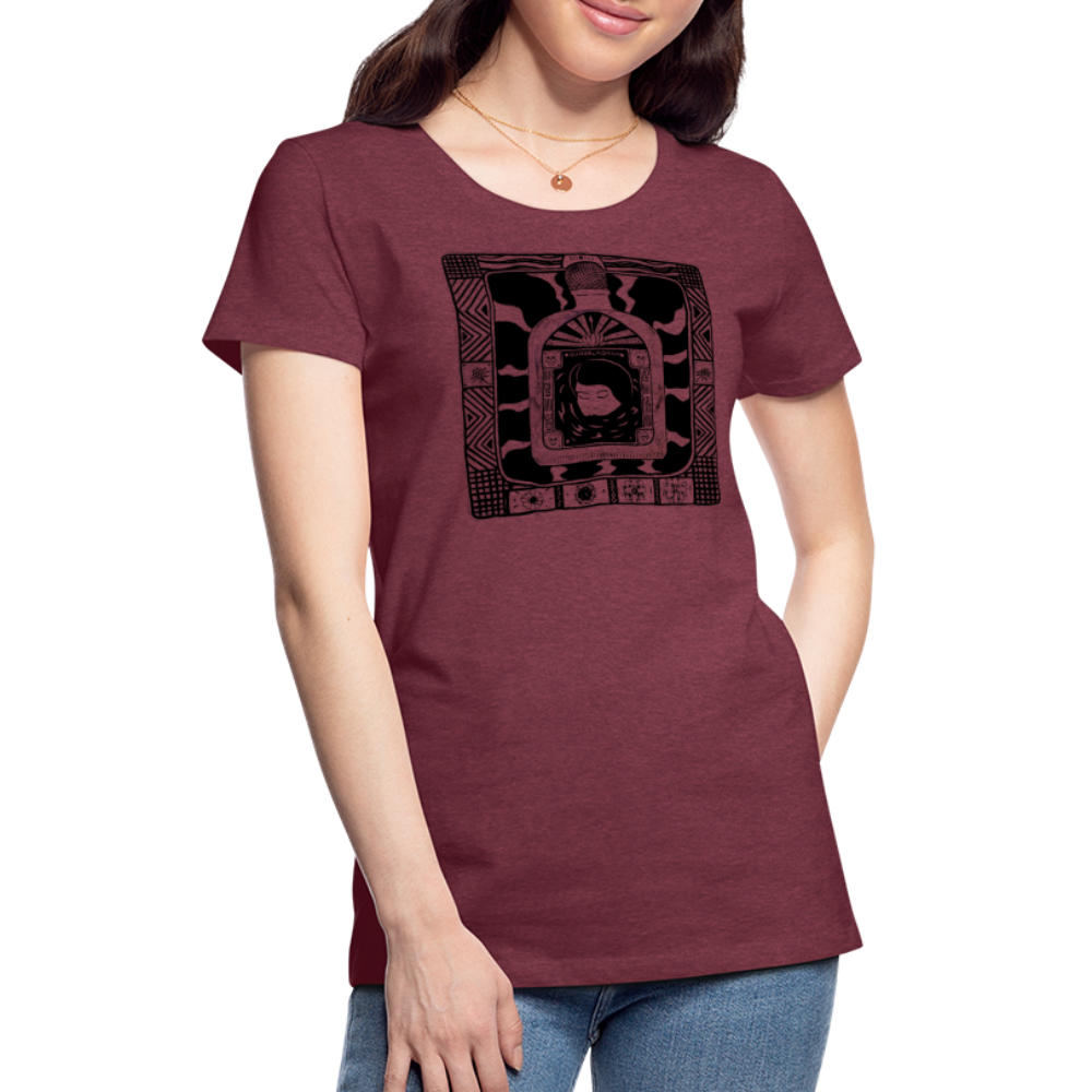 Guadalajara Black Ink Women’s Premium T - heather burgundy