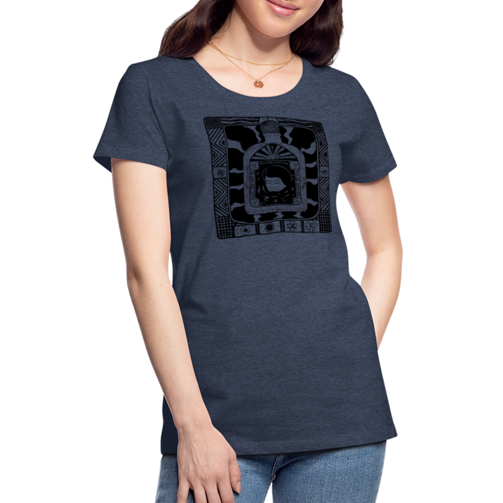 Guadalajara Black Ink Women’s Premium T - heather blue