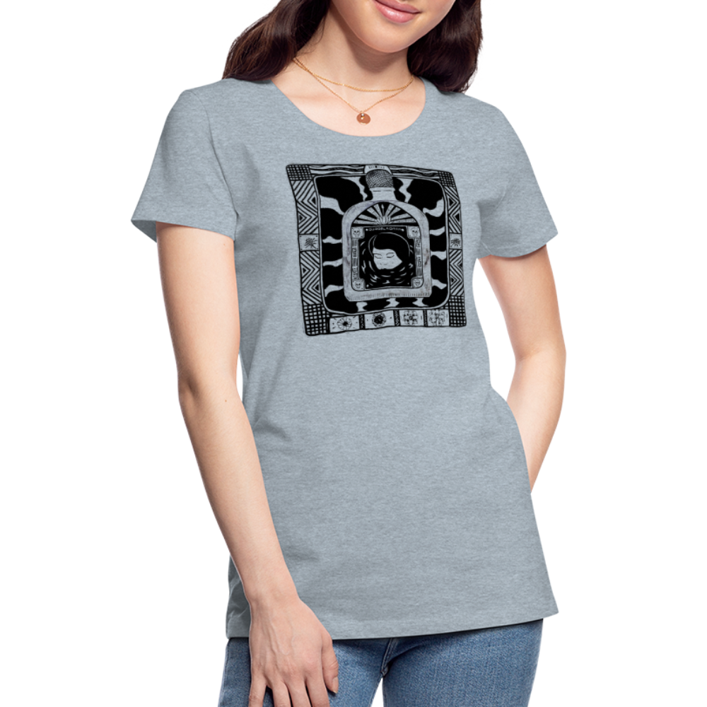 Guadalajara Black Ink Women’s Premium T - heather ice blue