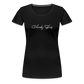 Cloudy Skies Cursive Women’s Premium T - black