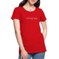 Cloudy Skies Cursive Women’s Premium T - red