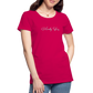 Cloudy Skies Cursive Women’s Premium T - dark pink