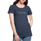 Cloudy Skies Cursive Women’s Premium T - heather blue