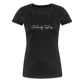 Cloudy Skies Cursive Women’s Premium T - charcoal grey