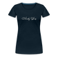 Cloudy Skies Cursive Women’s Premium T - deep navy