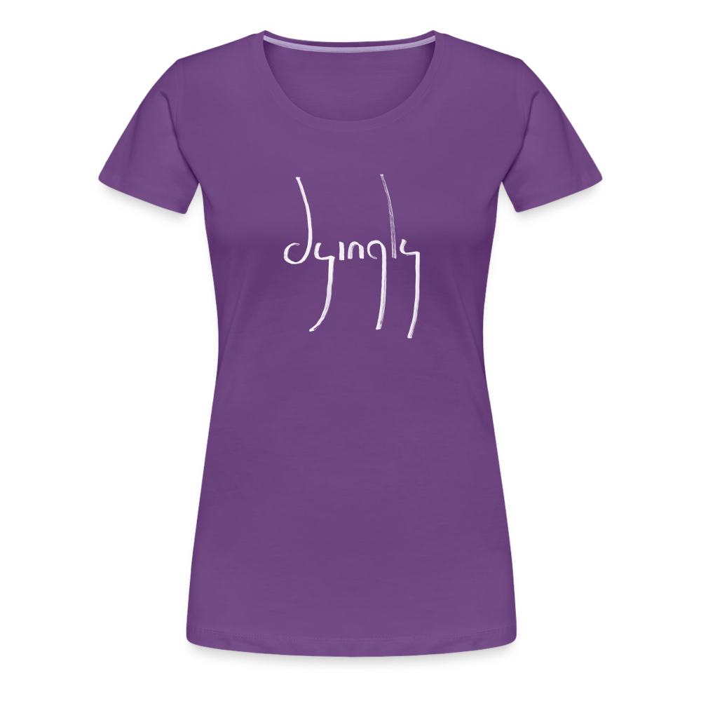 Dyingly Logotype Women’s Premium T - purple