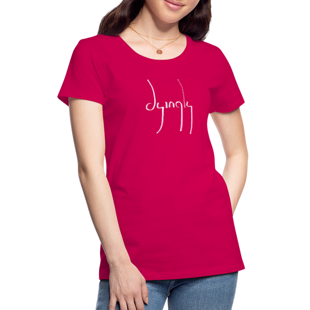 Dyingly Logotype Women’s Premium T - dark pink