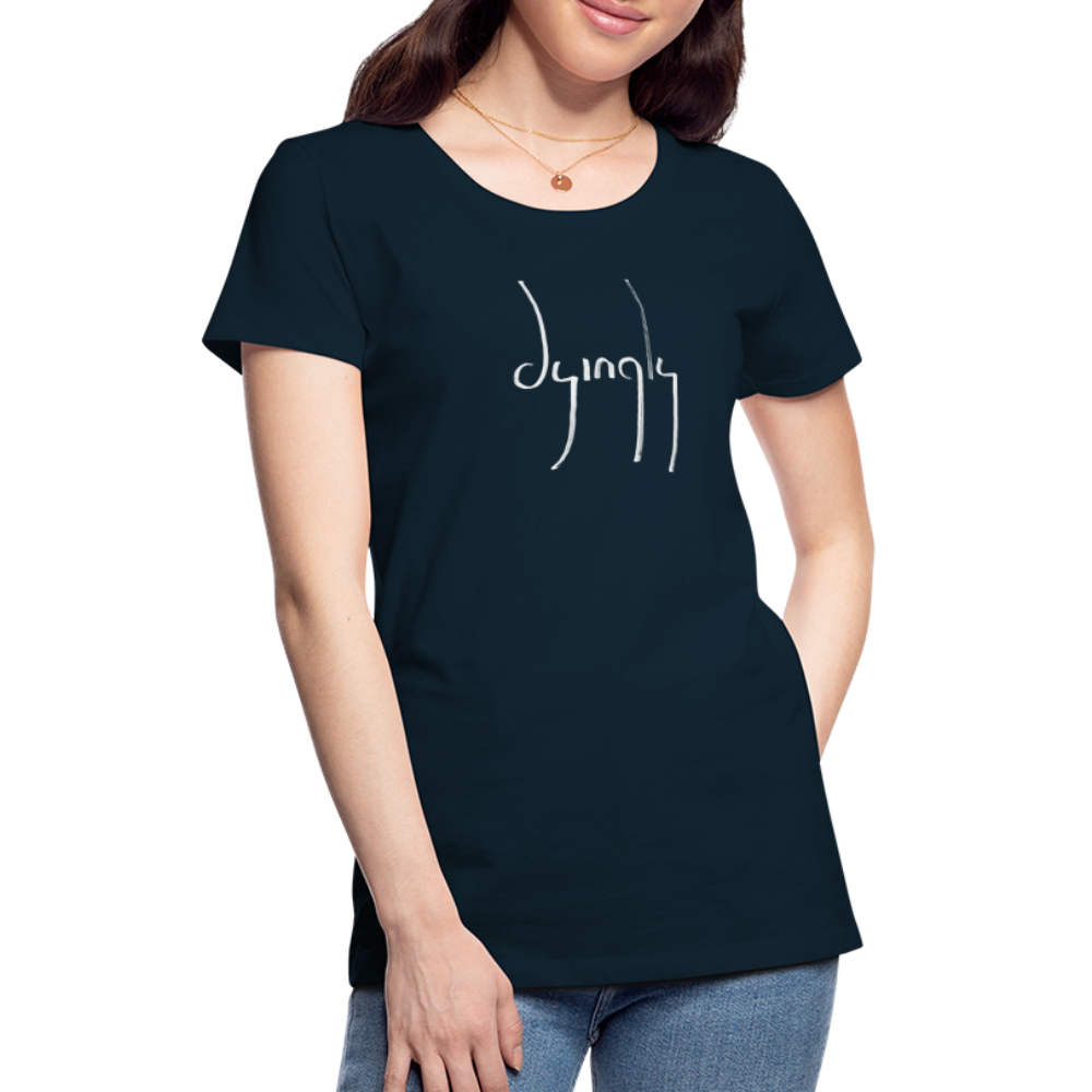 Dyingly Logotype Women’s Premium T - deep navy