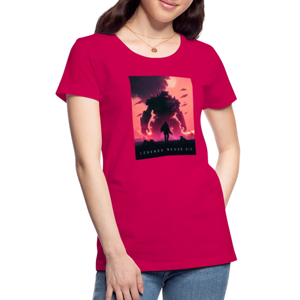 Legends Never Die Women’s Premium T - dark pink