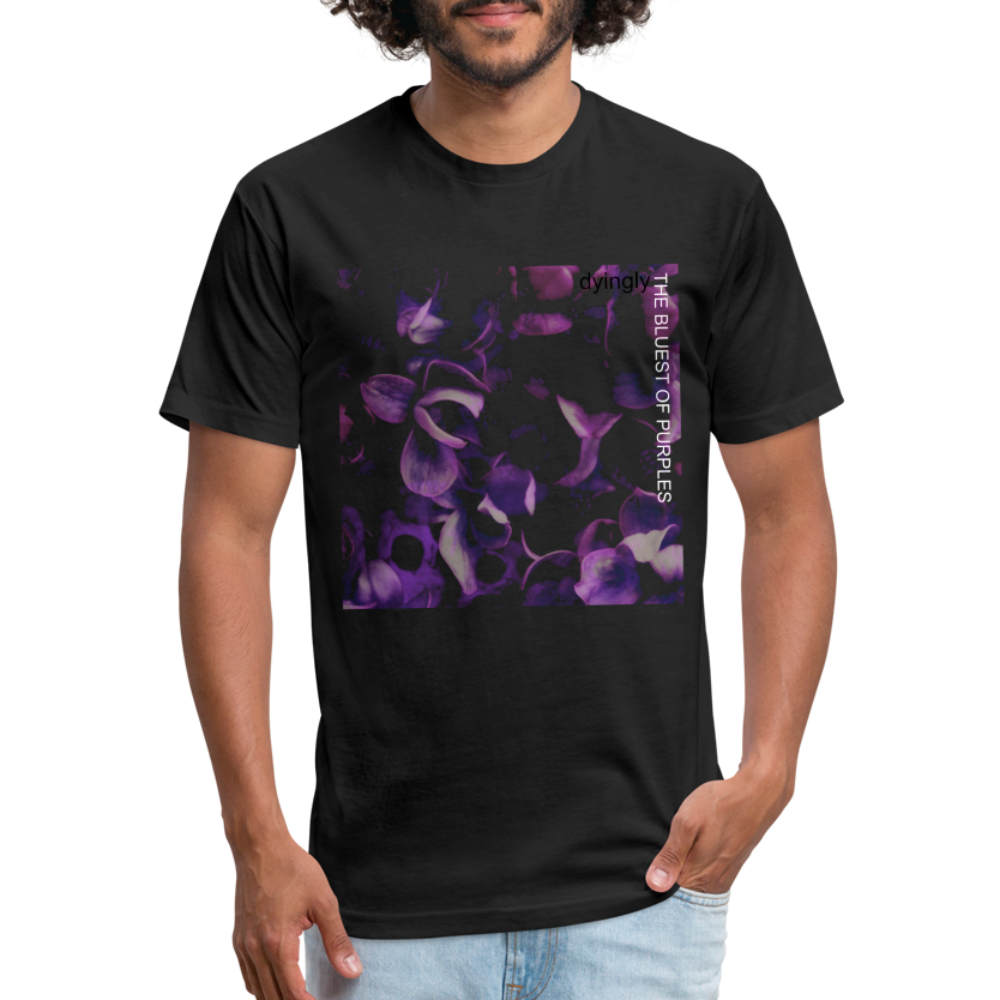 The Bluest of Purples Men's Fitted T - black