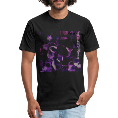 The Bluest of Purples Men's Fitted T - black