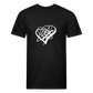 White Heart Sigil Men's Fitted T - black