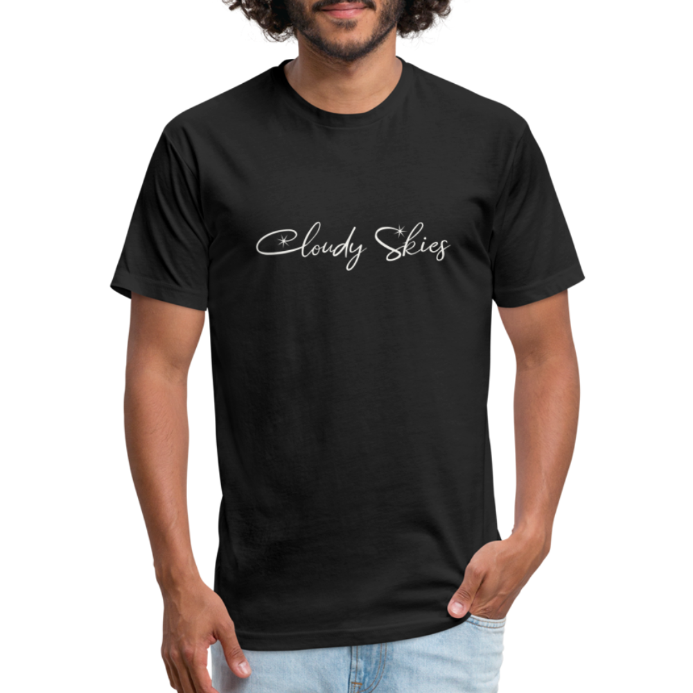 Cloudy Skies Men's Fitted T - black