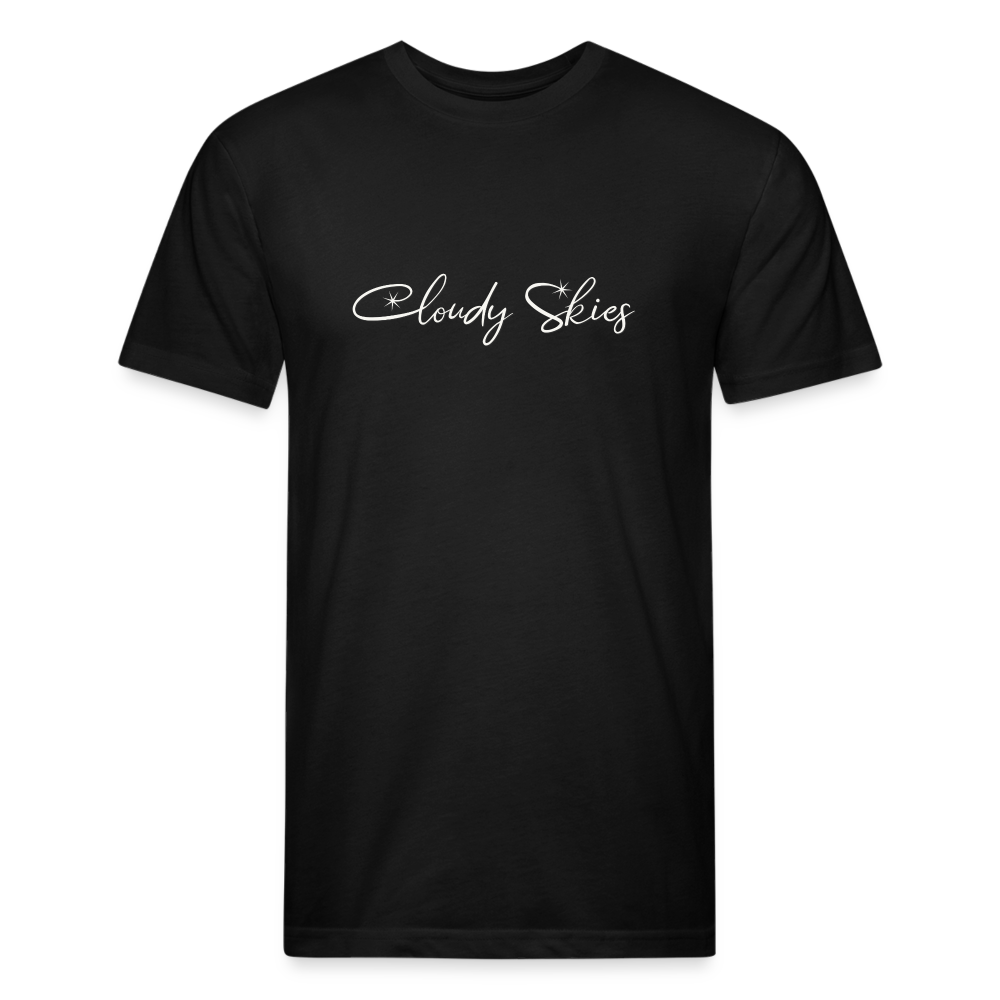 Cloudy Skies Men's Fitted T - black