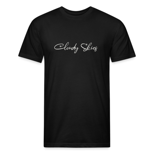 Cloudy Skies Men's Fitted T - black