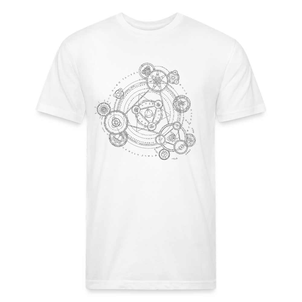 The Alchemist's Grimoire Men's Fitted T - white