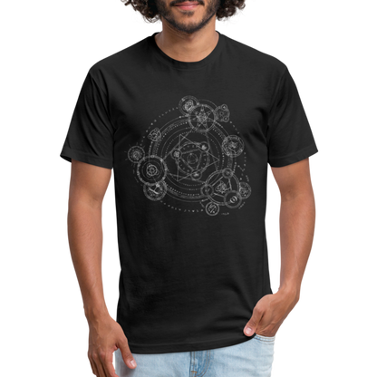 The Alchemist's Grimoire Men's Fitted T - black