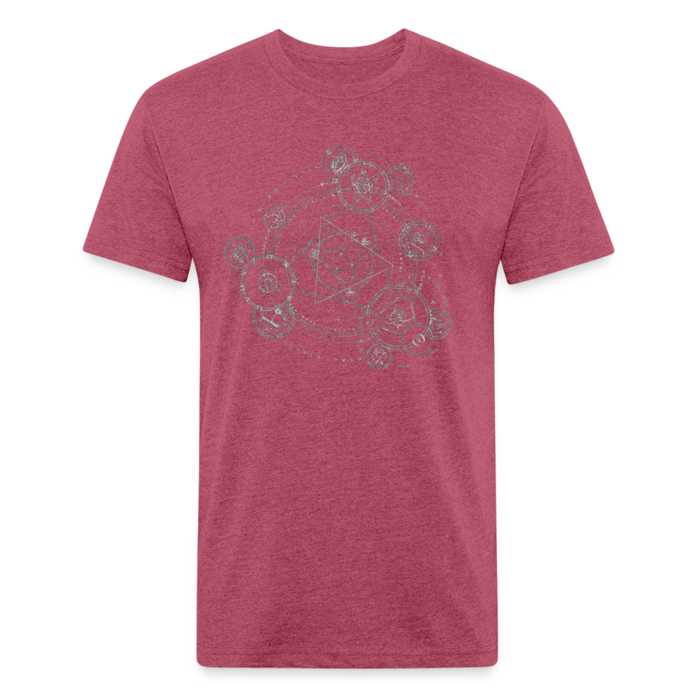 The Alchemist's Grimoire Men's Fitted T - heather burgundy