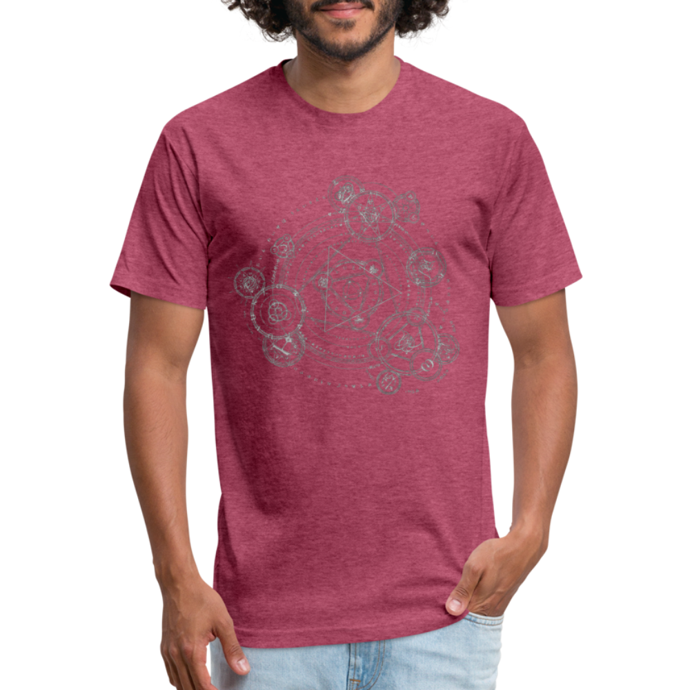 The Alchemist's Grimoire Men's Fitted T - heather burgundy