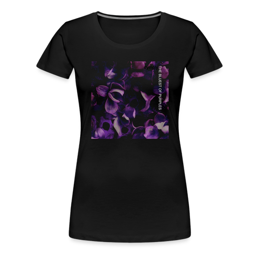 The Bluest of Purples Women's Premium T - black