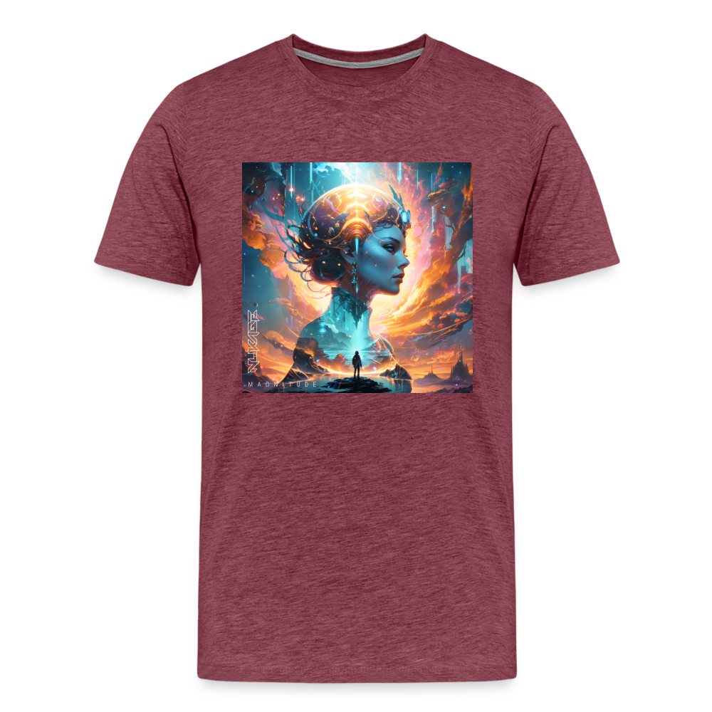 Magnitude  Men's Premium T - heather burgundy