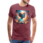 Magnitude  Men's Premium T - heather burgundy