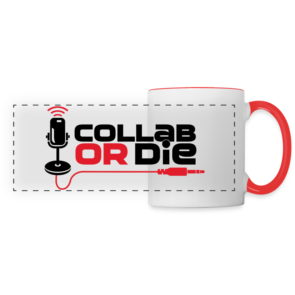 Collab Or Die Mug - white/red