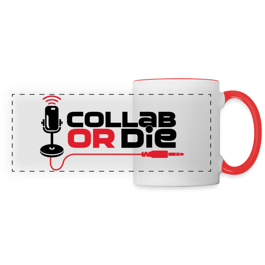 Collab Or Die Mug - white/red